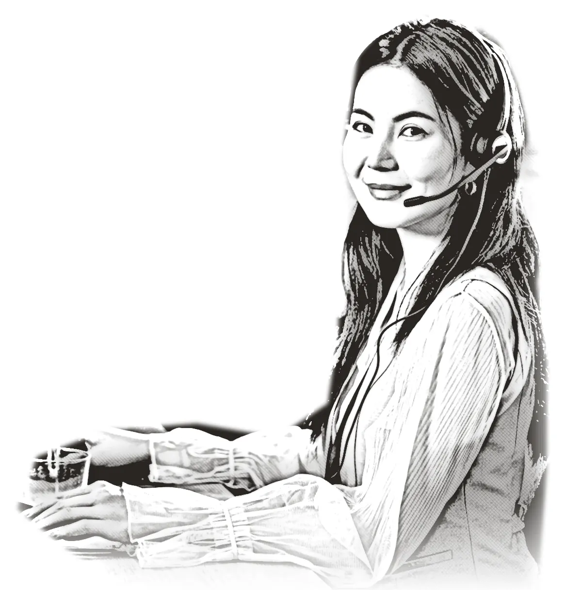 A Socavi teammate on a call, smiling